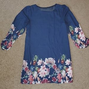 Blue floral dress